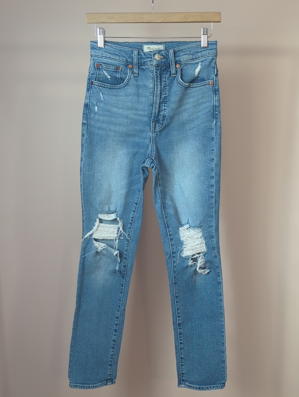 Madewell Distressed Blue Jeans